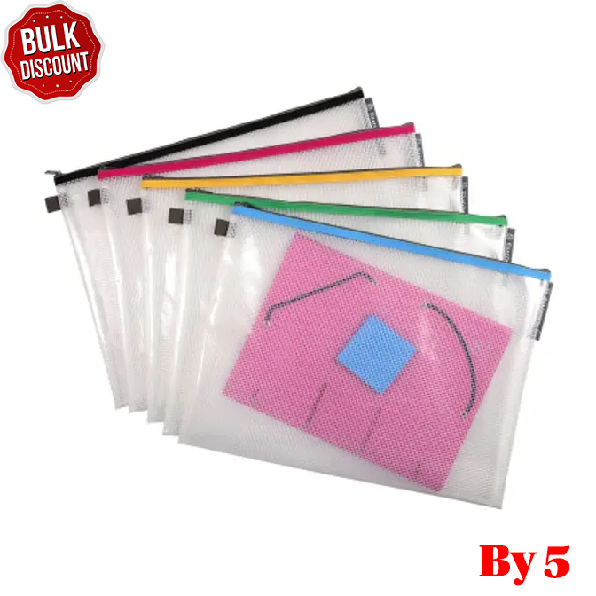 BULK DISCOUNT: Pack of 5 A3 Zip Folders (Exacompta)